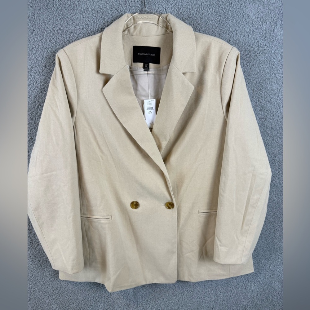 Banana Republic Tan Double-Breasted Blazer NWT